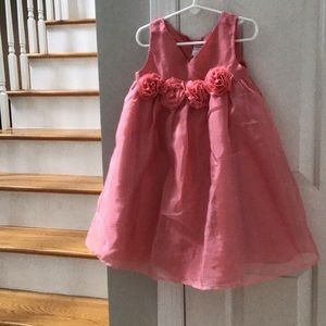 Girls Pink Flower Dress Size 5